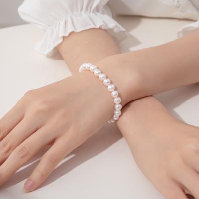 China Graceful White Pearl Bracelet Jewelry Clasp Freshwater Pearl Bracelet 925 Small Freshwater Pearl Bracelet For Women Gifts for sale