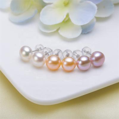 China Vintage Hai yang fashion design pearl earrings stud 925 hot sale colorful pearl earrings silver earrings wholesale for sale