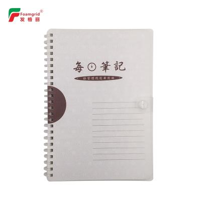 China vigorous & A5 Eco-Friendly PP Frosted Soft CoverSnap Ring Notebook Translucent Button Closure For School Home Work for sale