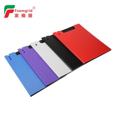 China Recycled And Harmless Custom Semifinished Folder Double Sides PP Foam Plastic Clip Folder Cover for sale