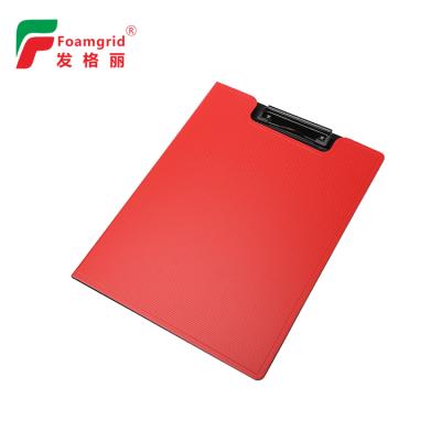 China vigorous & A4 Custom Size High Quality Eco-friendly Colorful Plastic PP Double Sided Writing Clipboard With Metal Clip for sale