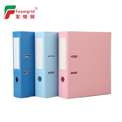 China Colorful Heavy Duty Top Selling Cardboard and PVC Office Stationery Folder Binding Cut Lever Arch Folder for sale