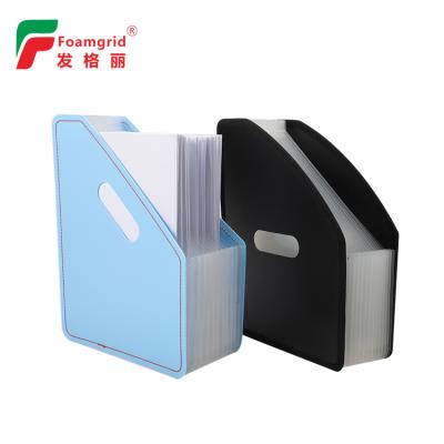 China 13 Interior Pockets Heavy Duty High Quality Plastic Bevel Vertical Expanding Folder for sale