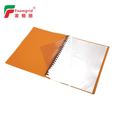 China Eco-Friendly Reusable Durable Refillable Plastic Book Document Display Spiral Clear Book for sale