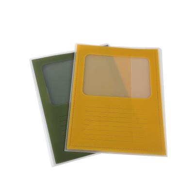 China Waterproof custom logo l shape A4 file protector bestselling soft plastic pp folder for sale