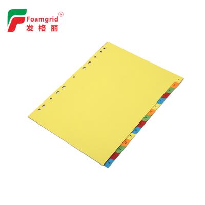 China Wholesale Size Quality Paper Paper Divider Assorted Colors Tab File Divider Paper Index for sale