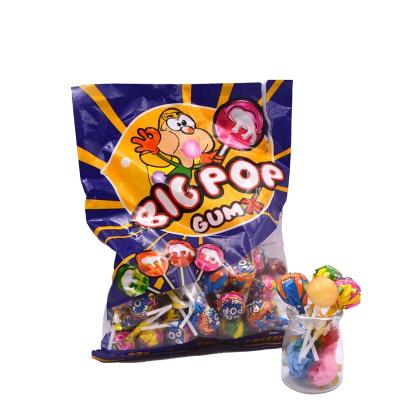 China Big natural pop gum lollipop hard candy with gum inside on sale for sale