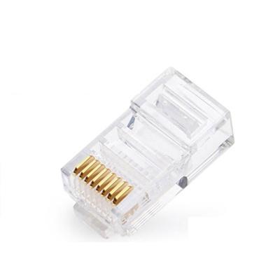 China Unshielded Polycarbonate One Piece Cat5e Modular Utp Network Plug In Cat5e Rj45 Connector for sale