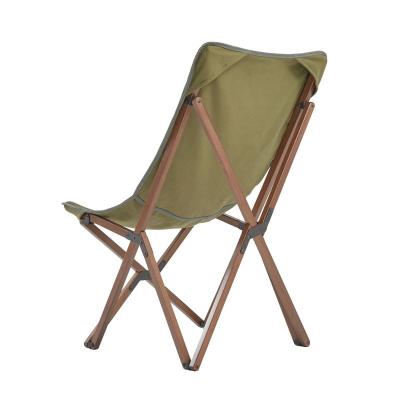 China Modern Oak Wood Folding Camping Chair Wooden Outdoor BBQ Chairs Fabric Fishing Chairs for sale