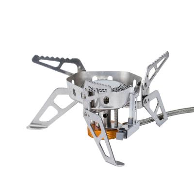 China OEM ODM Gas Stove Stainless Steel Camp Stove Foldable Windproof Portable Backpacking Outdoor Camping Stove for Hiking for sale