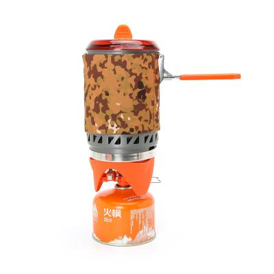 China Outdoor Activity All In One Portable Hiker Quick Boiling Outdoor Cooking Pot With Camping Stove for sale