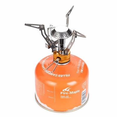 China 1pc Upgrade Customized Logo Mini Gas Stove Burner Stainless Steel Portable Camping Gas Stove Backpacking Burner For Trekking for sale