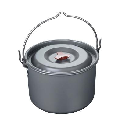 China Modern Open Fire Family Camping Cookware Aluminum Pot For Outdoor Campground Cooking for sale