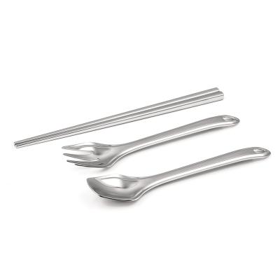 China Modern Lfgb Stainless Steel Camp Kitchen Cooking Untesil Set With Chopsticks Spoon Fork for sale