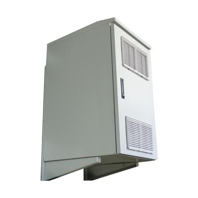 China Double layer metal insulation internal 22U structure 19 inch outdoor rack cabinet installed at the wall/fan ventilation and heat dissipation/protection level IP54 for sale