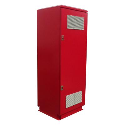 China The main body structure is thickness 5052 aluminum sheet Fan-ventilated outdoor cabinets, 2.0mm rainproof telecom cabinets with fans installed on doors for sale