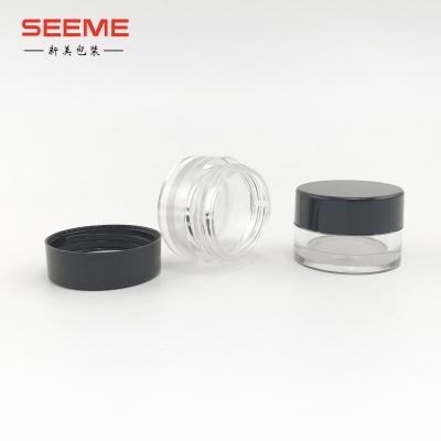 China Personal Wholesale Eco-Friendly ACP PET Packaging Skin Care Empty Jar 5g Plastic Cream Jar With Lids for sale