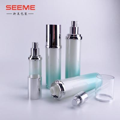 China 30ml 50ml 100ml Round Shape Double Wall Acrylic Cosmetic Packaging Bottles Cosmetic Container For Skin Care for sale