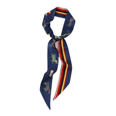 China Fashionable Multifunctional Head Neck Party Gift Business Women's Long Satin Scarves Ladies Silk Ties for sale