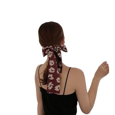 China Women's Feeling Women's Scarf Print Fashion Headband Bag Ribbon Small Long Little Little Long By Horseshoe Silk For Ladies Scarves for sale