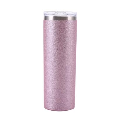 China Customized Viable Customized Logo And Color 18/8 Double Wall Stainless Steel Cups Travel Driving Cold Water Tumbler Double Wall Tumbler With Straw for sale