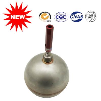 China Compact Round Metal Float Ball With Handle Threaded Unidirectional Flow Direction for sale