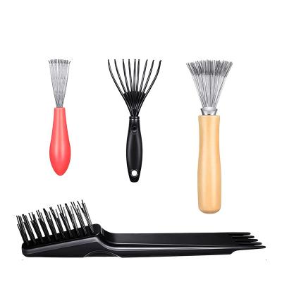 China Salon 4 Pack Rake Comb Remover Hair Brush Cleaner Cleaning Tool for Hair Dust Remover for sale