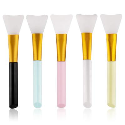 China Olive Aluminum Aluminum Beauty Facial Makeup Brushes Silicone Gel DIY Beauty Tools Cosmetic Face Mask Brush for sale