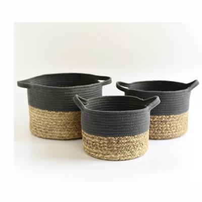 China Hot Selling Cheap And Stylish Multifunctional Nice Home Stored And Large Rope Cotton Storage Basket for sale