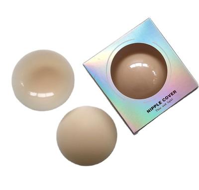 China Silicone Self Adhesive Nipple Cover Customized Women Breast Wrapping Matte Pasties Adhesive Silicone Nipple Seamless Waterproof Reusable Cover for sale