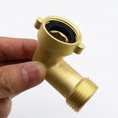 China Water Manifold for American Water Flow One Way Garden Hose 90 degree elbow jointwater pipe fitting brass elbow connector for sale