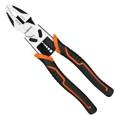 China Easy operation 9 inch multi-function wire-pressing and force-saving stripping pliers for sale