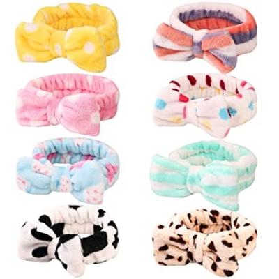 China Excellent elasticity. Goods. Fashion Makeup Washable Hair Accessories Wash Head Bands Makeup Bow Hairbands Facial Women Cosmetic Spa for sale