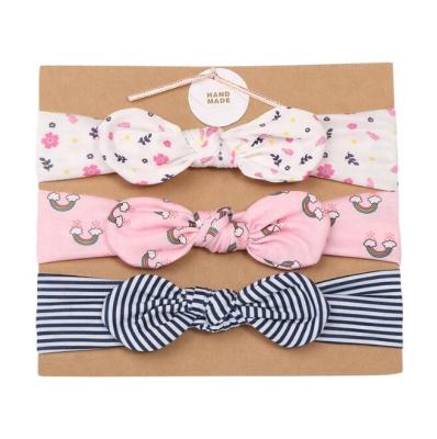 China 3Pcs/Set Baby Quick Dry Headbands For Newborn Cute Flower Bow Elastic Baby Hair Band Baby Hair Accessories IN STOCK for sale