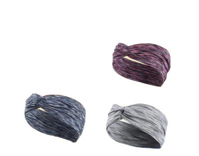 China Quick Dry Turban Headbands For Women Thick Twisted Boho Headwrap Yoga Workout Sports Head Bands OEM Design Welcome for sale