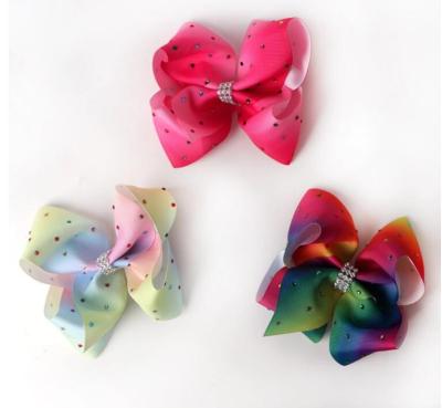 China Hair Decoration Hair Clip Party Wedding Decoration Opens Ribbons Bow Satin Applique DIY Arts Beautiful Dots Bowknot For Girl Hair Clip Accessories for sale