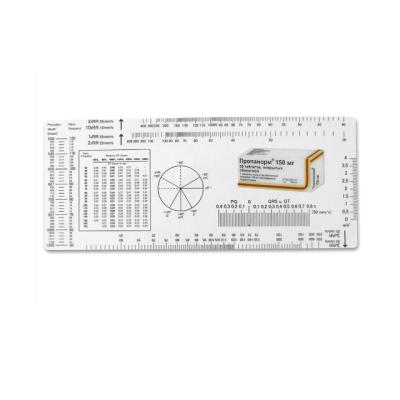 China Promotion\Business\School\Office Custom Heart Rate Ruler,ECG Ruler With OEM Logo,Hospital Body Area Calculator Spine Ruler for sale