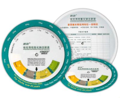 China Wholesale Promotion\Business\School\Office Color BMI Wheel Chart,Body Measurement Index Ruler PVC Medical Wheel Ruler With Your Logo,Medical Promotional Gifts for sale