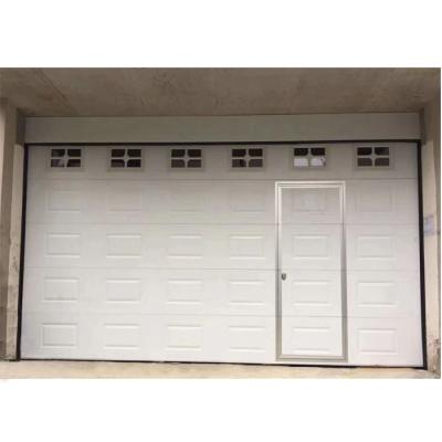 China Industrial Workshop Heavy Duty Metal Sheet Sliding Doors With Wicket Door for sale