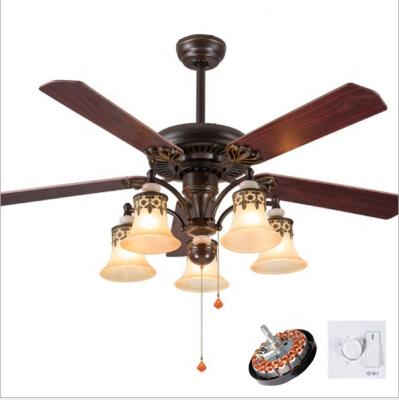 China Large Traditional Simple Modern Invisible Living Room Wind Decorative Fan Ceiling Chandelier Fan Light Fan for sale