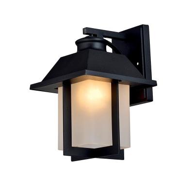 China Outdoor E26 Glass Wall Lamps Lighting For Garden Lights Waterproof Glass Shade Aluminum Wall Sconce for sale