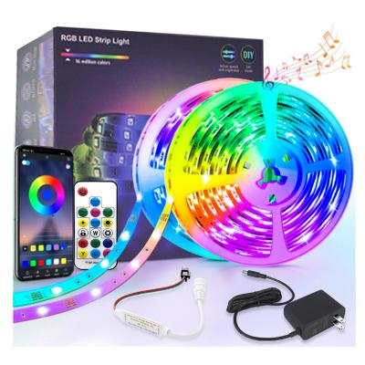 China Residential 12V 60leds/m 5050 2835 RGB Remote Controlled Led Strip Light RGB IP65 IP68 Waterpoof Led Strip Light Set for sale