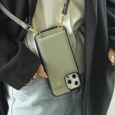 China Shockproof Customize Designer Luxury Cell Phone Case With Strap Cross - Body For iphone 13 Pro Max Phone Case for sale