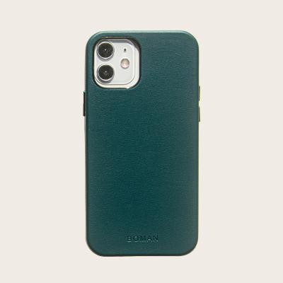 China Shockproof For Iphone 12 Leather Phone Case With Custom Logo , Genuine Leather Case For Iphone 12 Max for sale