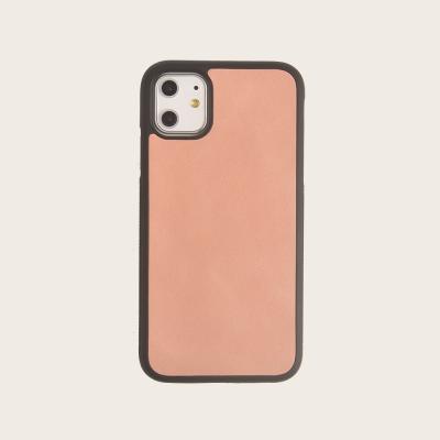 China Soft Shockproof Full-around Oil Protective Full Grain Wax TPU Leather Case For iPhone 12/11 Pro Mini for sale