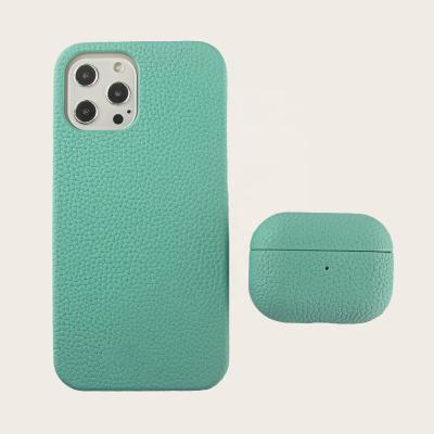 China New Arrivals Luxury Pebble Leather Case For Airpod Fashion Leather Case For Airpod Pro Cover for sale