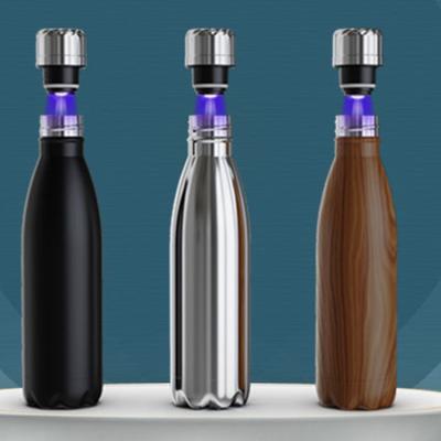 China PORTABLE 500ml Cola Shape Water Purifier Self-cleaning UV Insulation Double Wall Smart Thermal Vacuum Flask, Stainless Sports Bottle for sale