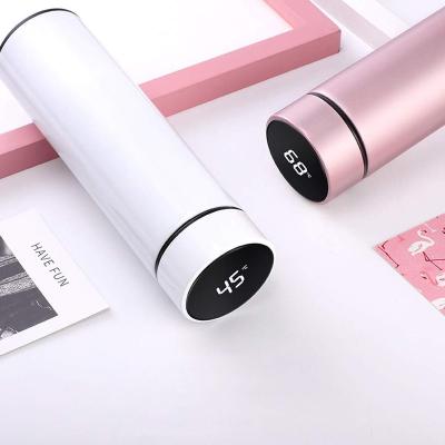 China Stainless Steel Water Bottle Vacuum Flasks Temperature Display Business Customized Thermal Vacuum Flask for sale