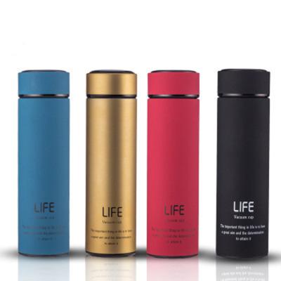 China Business Cheap Price Stainless Steel 500ml Multicolor Water Bottle With Filter Tea Infuser Double Wall Vacuum Flask Thermal Bottle for sale