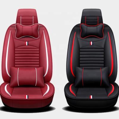 China Universal Sports Leather Car Seat Covers Full PU Suitable Cover Fitted Five Seats Car for sale